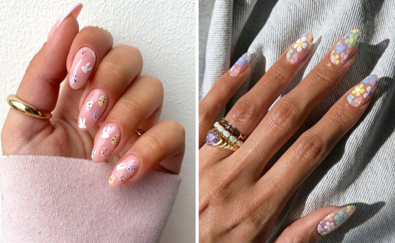 8. Glitter and Sparkle Easter Nail Ideas - wide 6