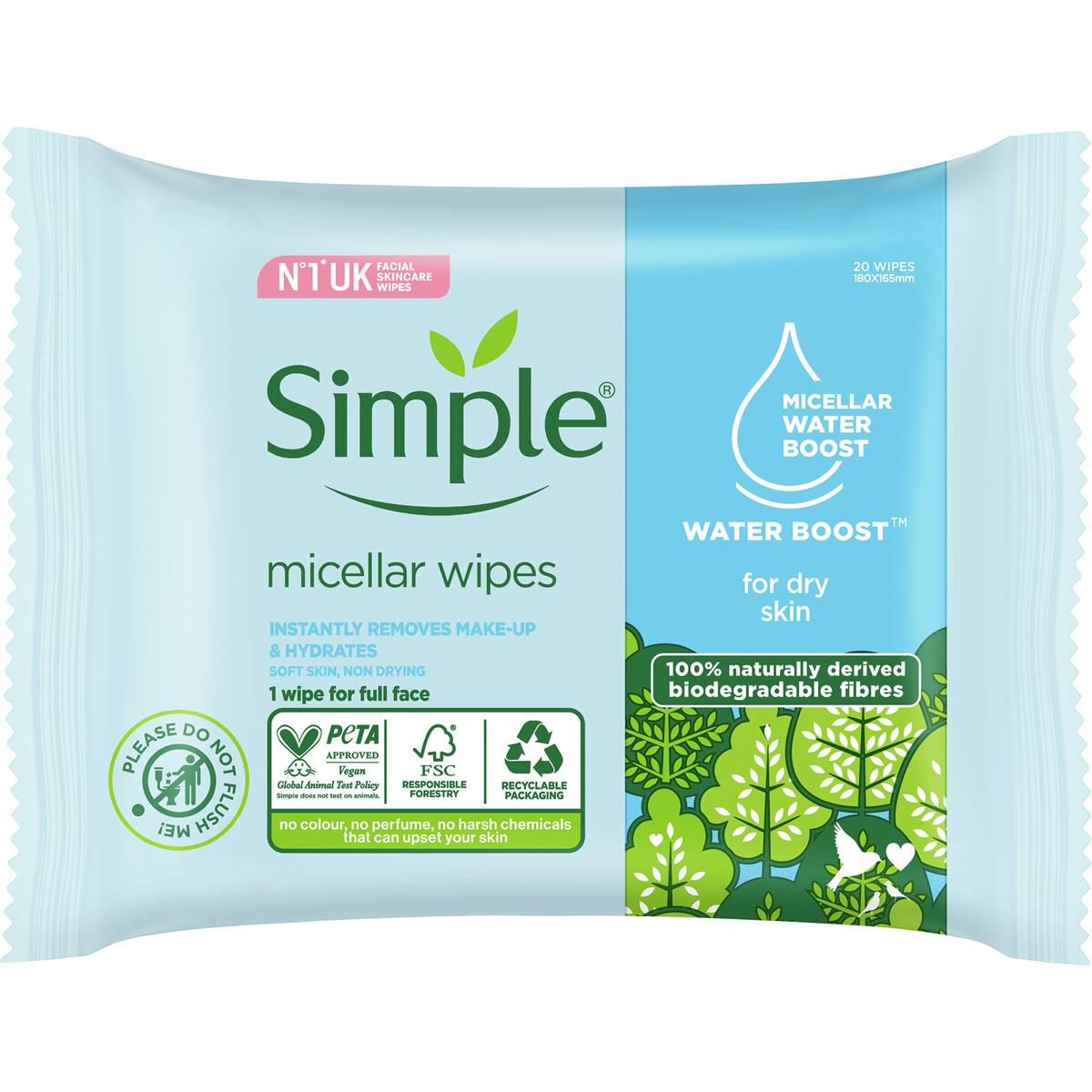 Simple Micellar Biodegradable Cleansing Wipes Reviews beautyheaven