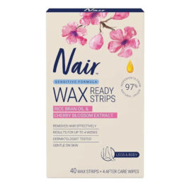 Sensitive Formula Wax Ready Strips Bran Oil & Cherry Blossom Extract - Legs & Body 40 Pack