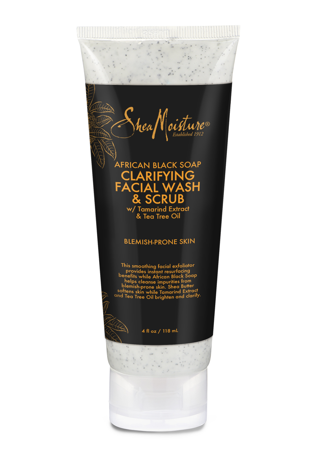 African Black Soap Clarifying Facial Wash & Scrub