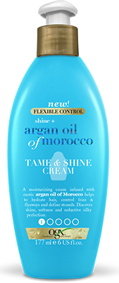 Flexible Control Shine + Hydrate Argan Oil Of Morocco Tame & Shine Cream For Frizzy Hair