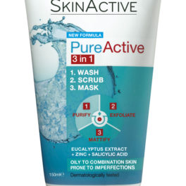 Garnier Pure Active 3-in-1 Wash, Scrub and Mask