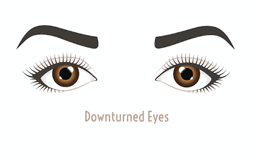 downturned eyes