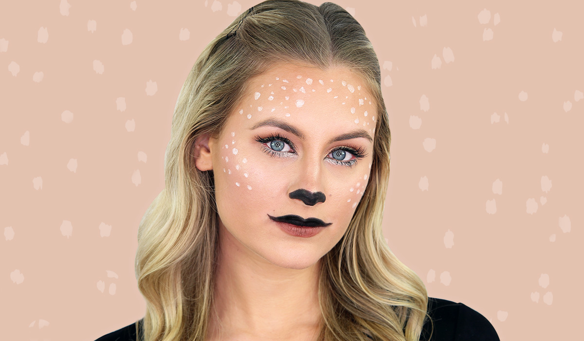 Easy deer Halloween makeup look