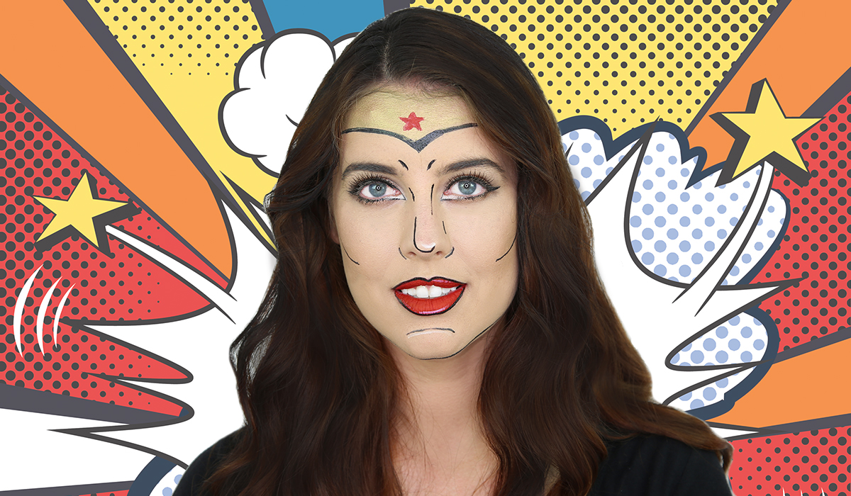 Wonder Woman makeup transformation
