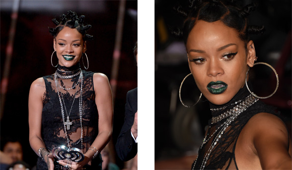 The only celebrity that can pull off green lipstick