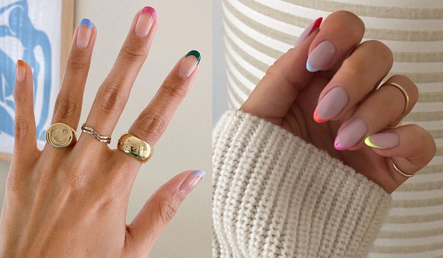 The French manicure is making a fresh and colourful comeback