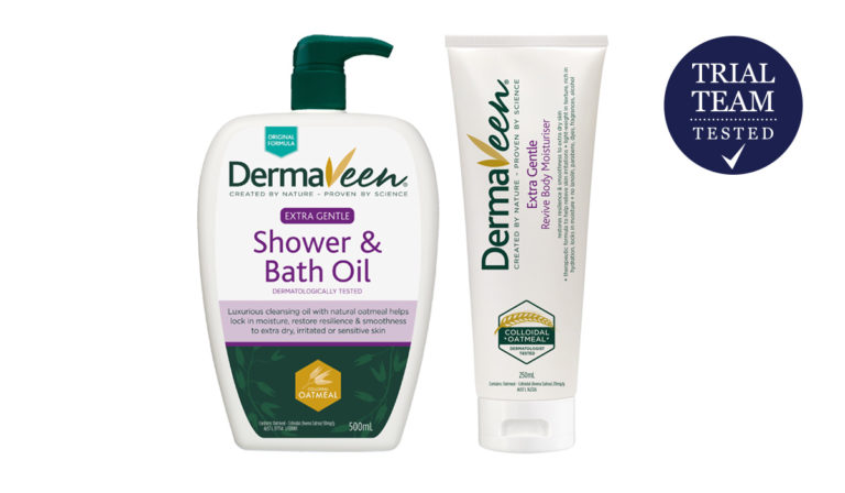 DermaVeen Extra Gentle Shower & Bath Oil and Extra Gentle Revive Body Moisturiser