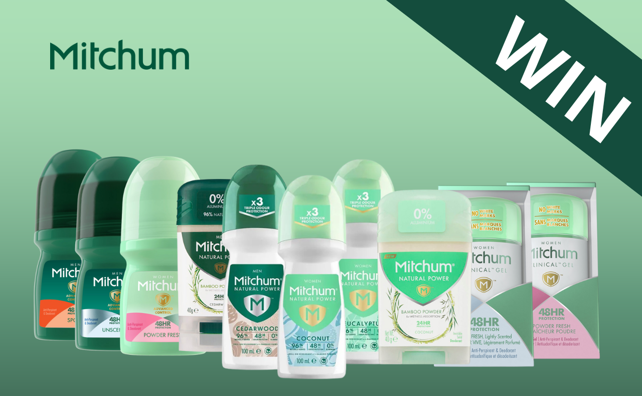 WIN 1 of 3 MITCHUM Deodorant Summer Bundles (Valued at $84.90)!